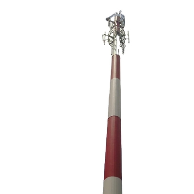 La tour unipolaire en acier pour l'immersion chaude de télécom a galvanisé
