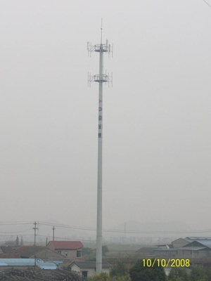 Haut acier léger Q235 Q420 de tour de mât de télécom de chantier de construction
