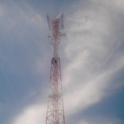 tour 3 en acier tubulaire à jambes de 80m pour la télécommunication