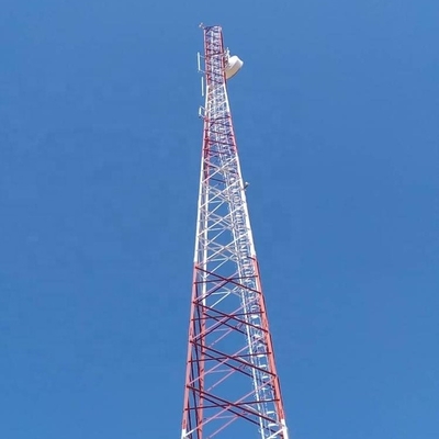 tour 3 en acier tubulaire à jambes de 80m pour la télécommunication