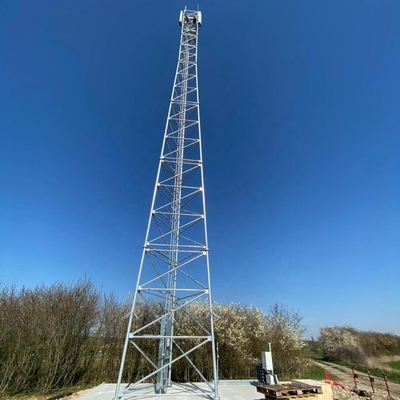 L'immersion chaude de tour tubulaire en acier de télécom a galvanisé 15M Height