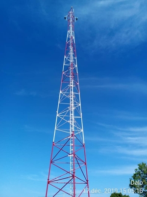 3 forTelecommunication en acier tubulaire de tour de la transmission de jambes Q235