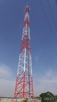 3 forTelecommunication en acier tubulaire de tour de la transmission de jambes Q235